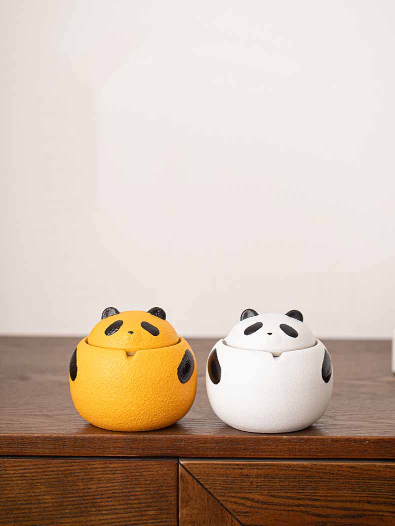 Cute Abstract Panda Ashtray, Desktop Ornament