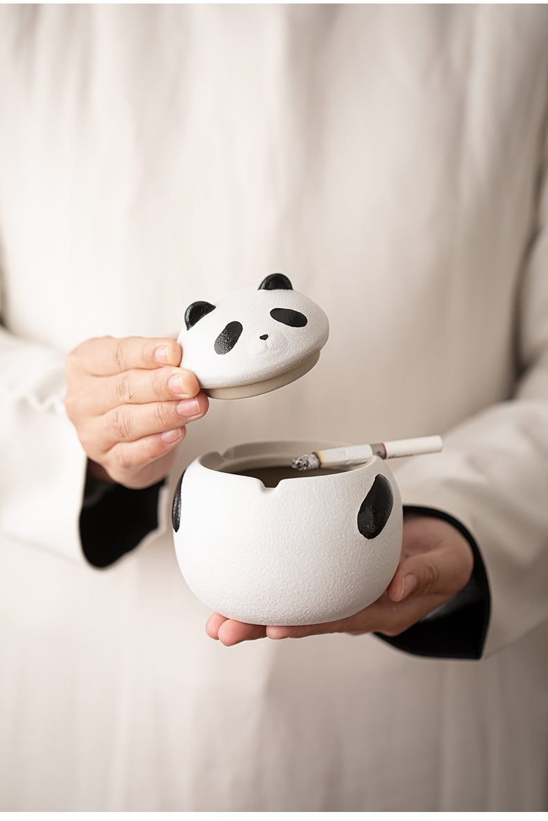 Cute Abstract Panda Ashtray, Desktop Ornament