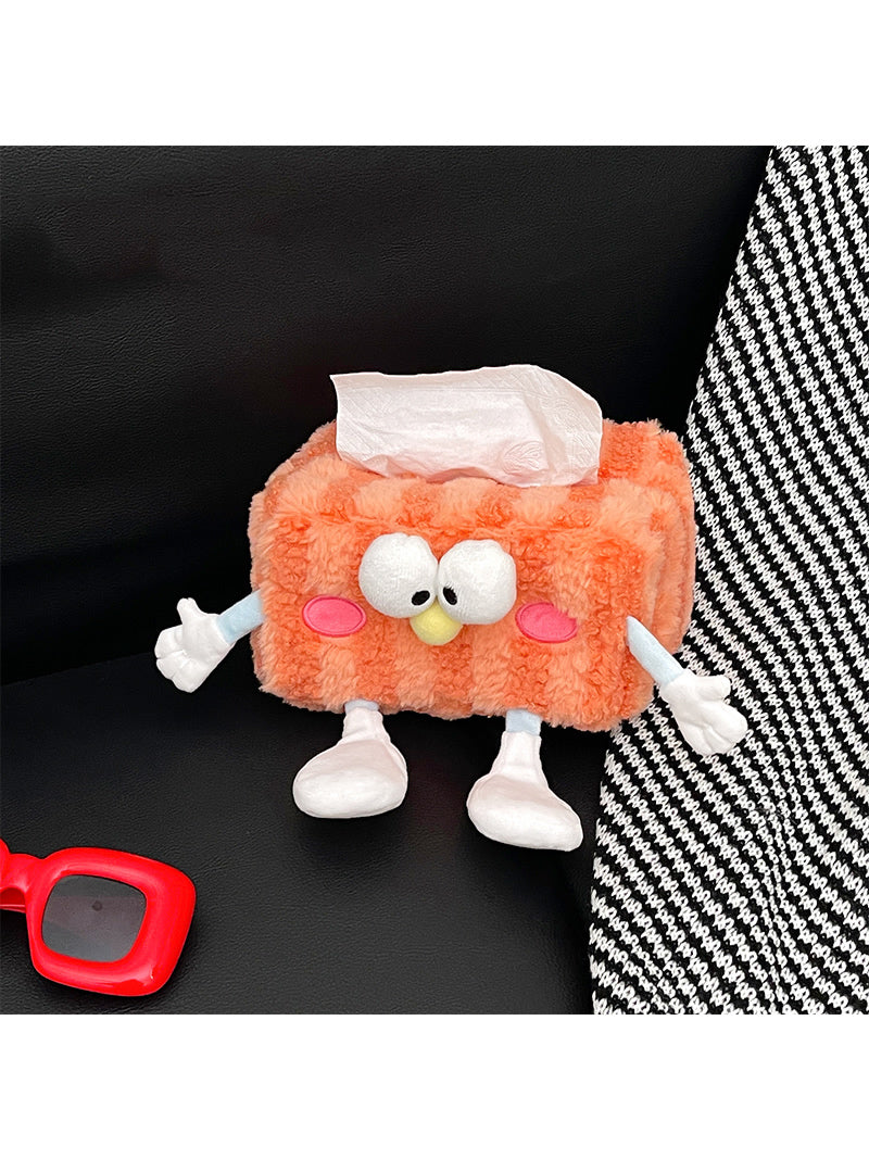 Cute Big-Eyed Doll Plush Tissue Box, Baby Room Decoration