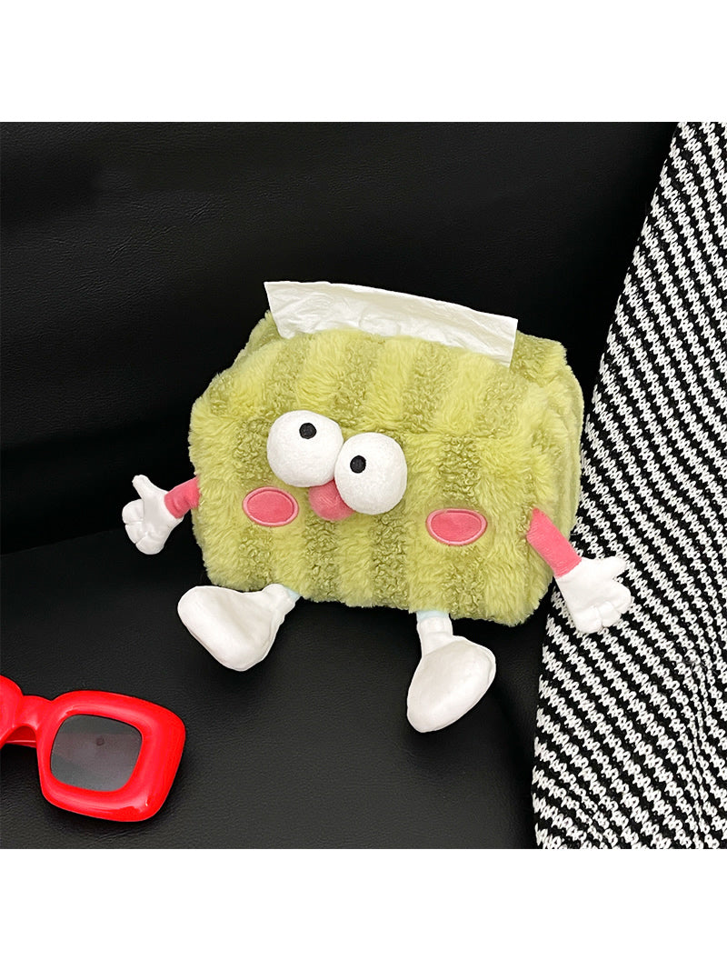 Cute Big-Eyed Doll Plush Tissue Box, Baby Room Decoration