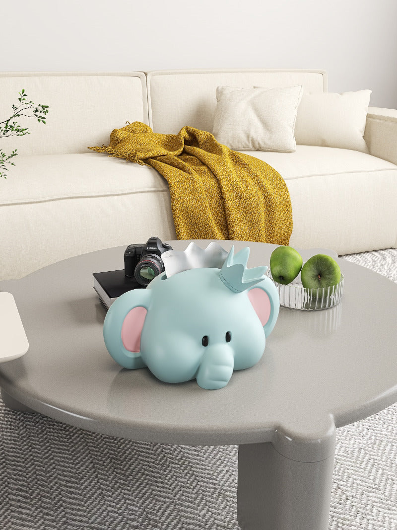 Cute Cartoon Elephant Facial Tissue Box, Creative Home Decoration