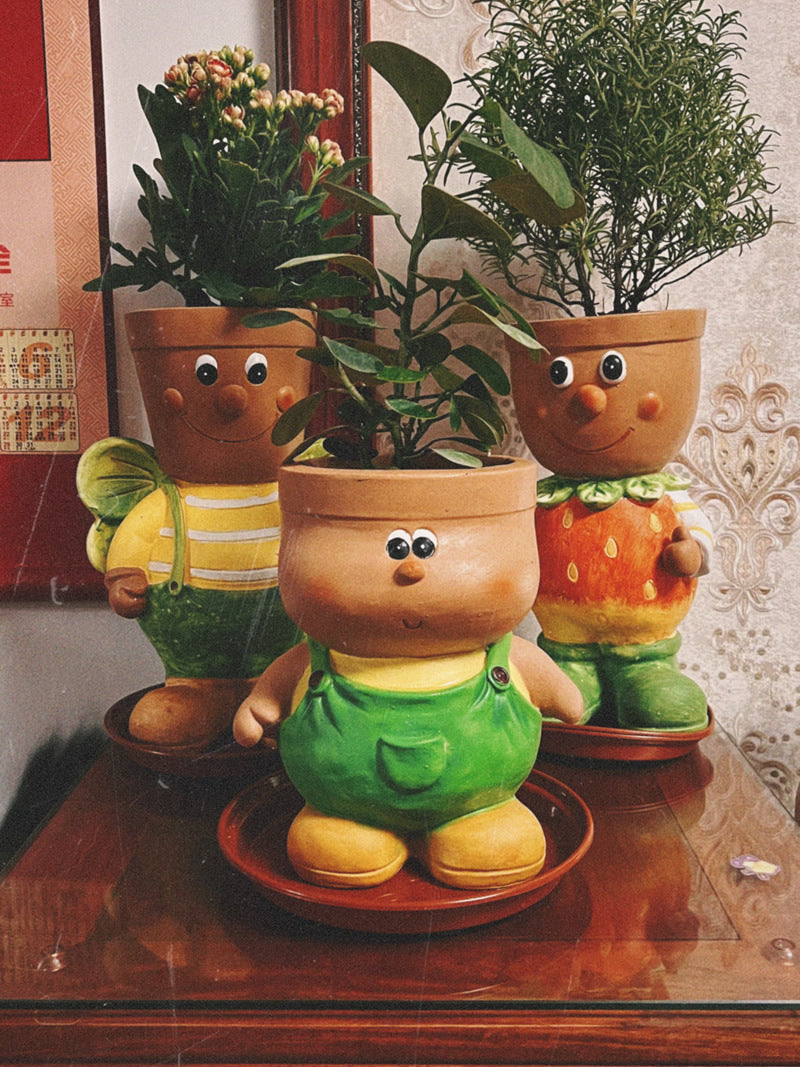 Cute Cartoon Elf Garden Decorative Flower Pot