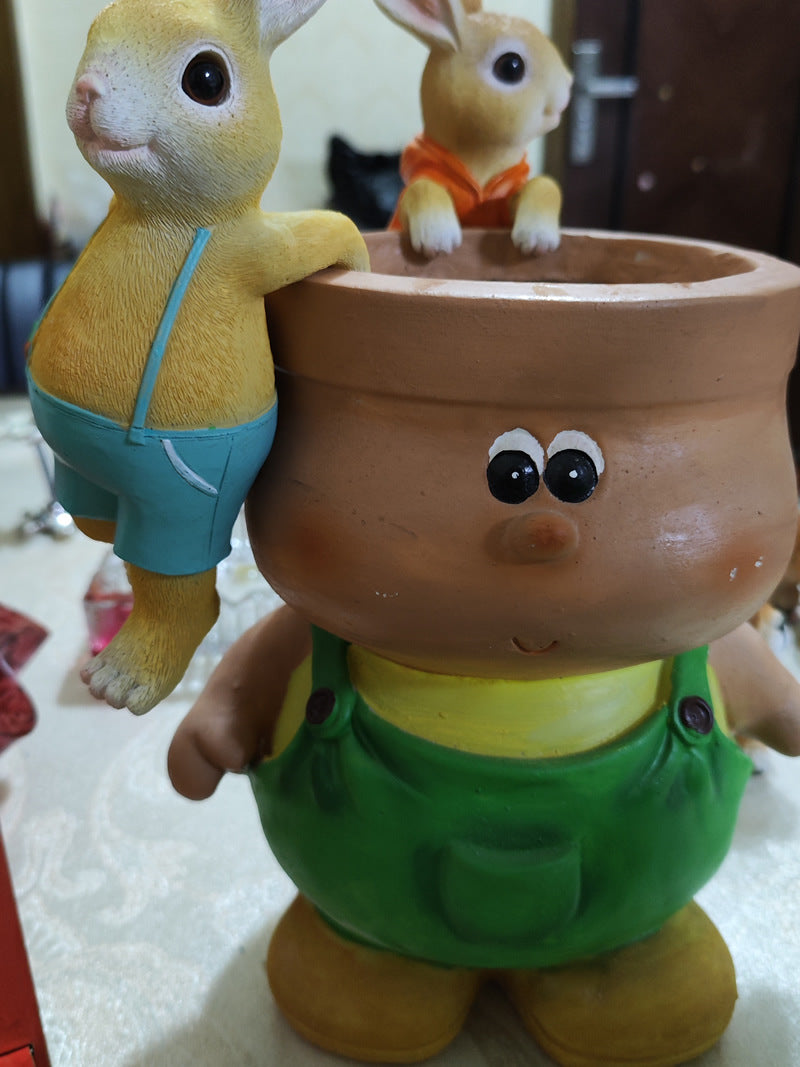 Cute Cartoon Elf Garden Decorative Flower Pot