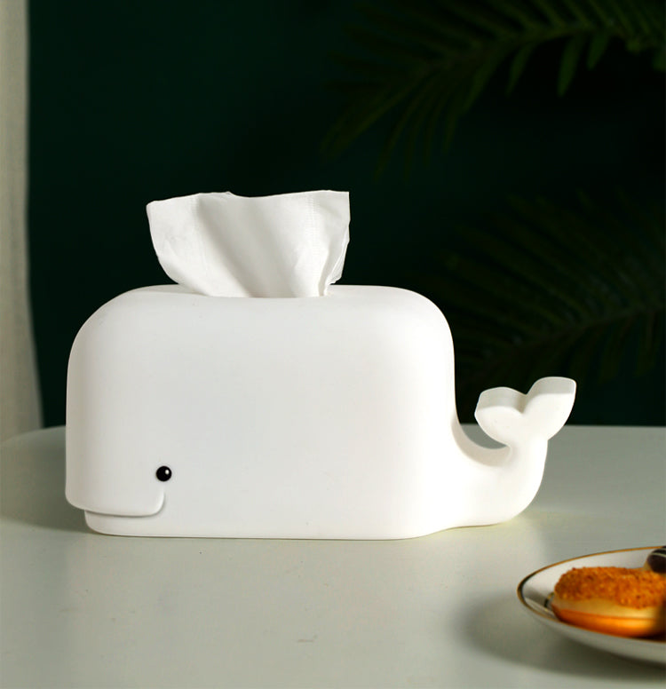 Cute Cartoon Little Whale Tissue Box, Silicone Material