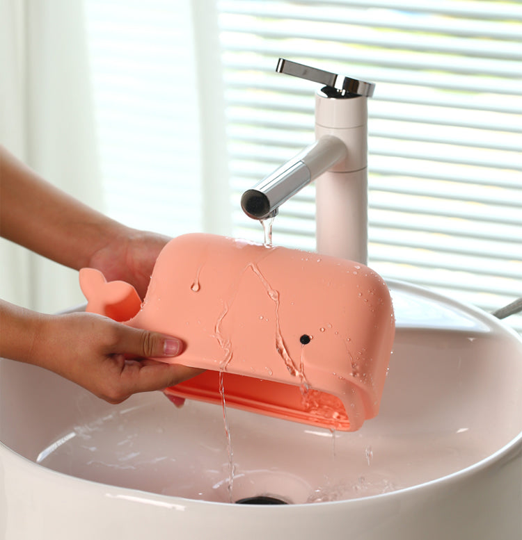 Cute Cartoon Little Whale Tissue Box, Silicone Material