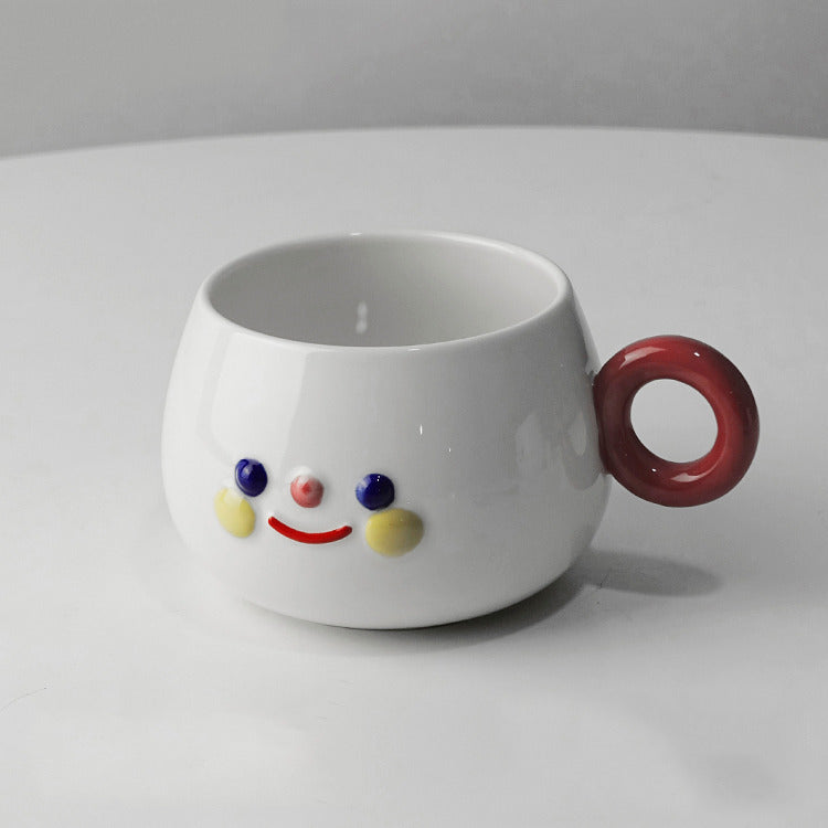 Cute Cartoon Smiley Face Mug - Perfect For Coffee Cup, Teatea