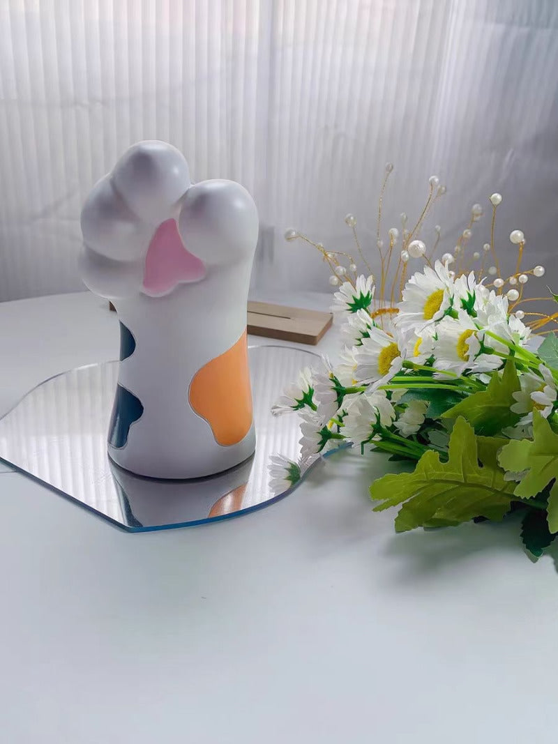 Cute Cat Paw Ceramic Art Vase: Unique Decorative Home Accent