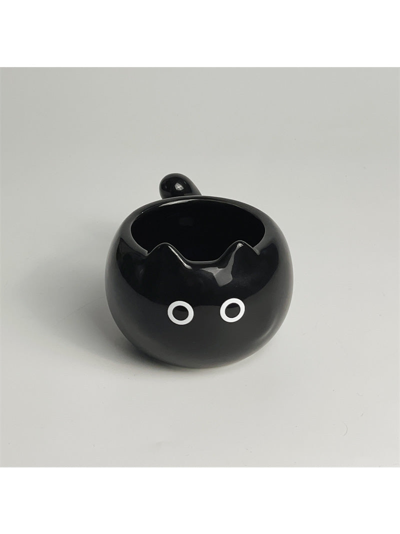 Cute Cat With Smiley Face Ceramic Coffee Cup