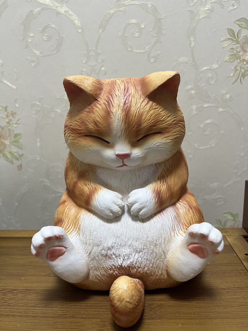 Cute Chubby Cat Cartoon Bookend and Doorstop,Funny Decor Ornaments