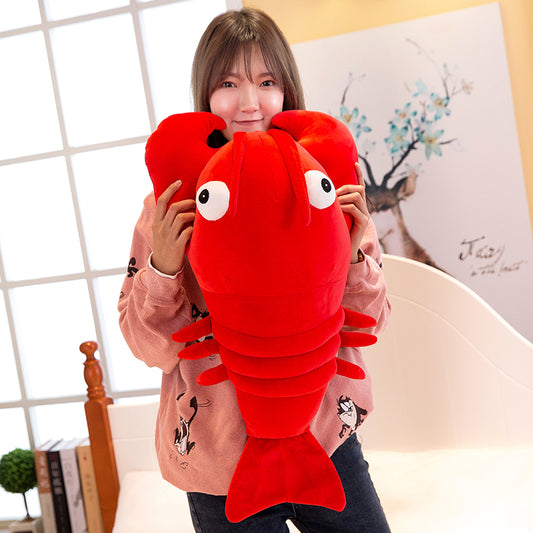 Cute red crayfish plush toy, shooting props ornaments