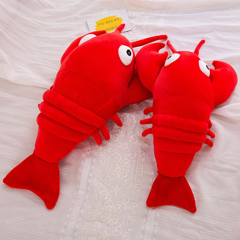 Cute red crayfish plush toy, shooting props ornaments