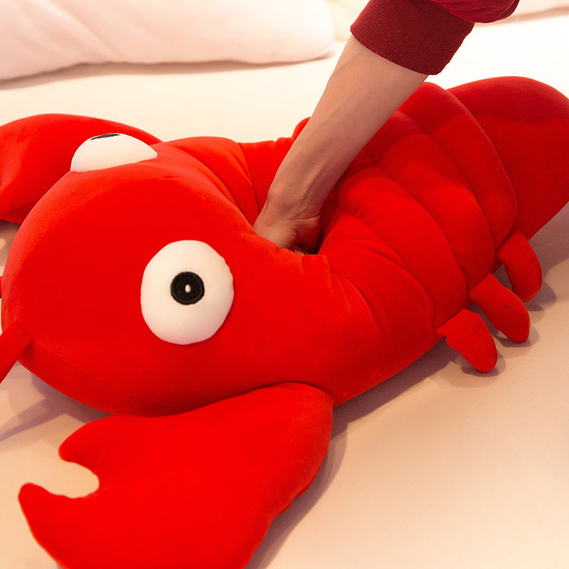 Cute red crayfish plush toy, shooting props ornaments