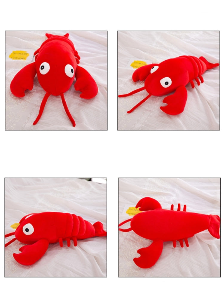 Cute red crayfish plush toy, shooting props ornaments