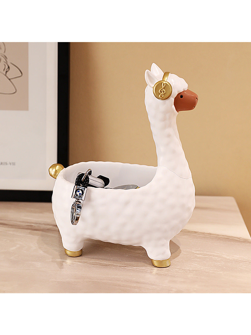 Cute Sheep Desktop Storage Tray, Unique Desktop Organizer Decoration Idea