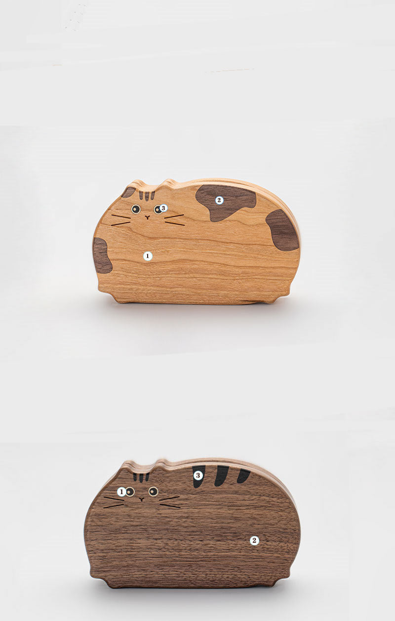 Cute Wooden Cat Organizer Jewelry Box, Gift Ideas For Girls