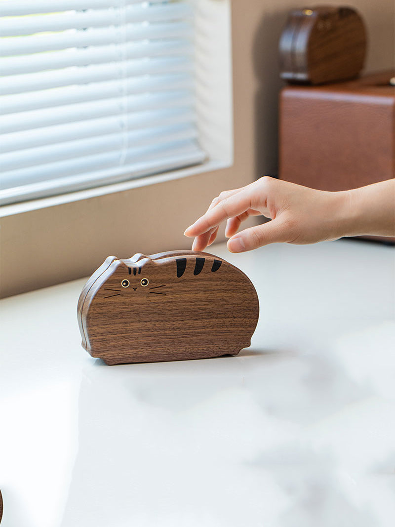 Cute Wooden Cat Organizer Jewelry Box, Gift Ideas For Girls