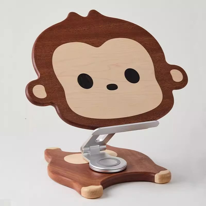 Cute Wooden Monkey Study Reading Stand, Ipad Stand