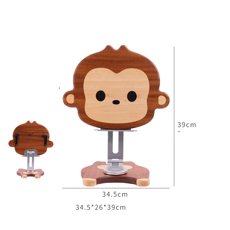 Cute Wooden Monkey Study Reading Stand, Ipad Stand