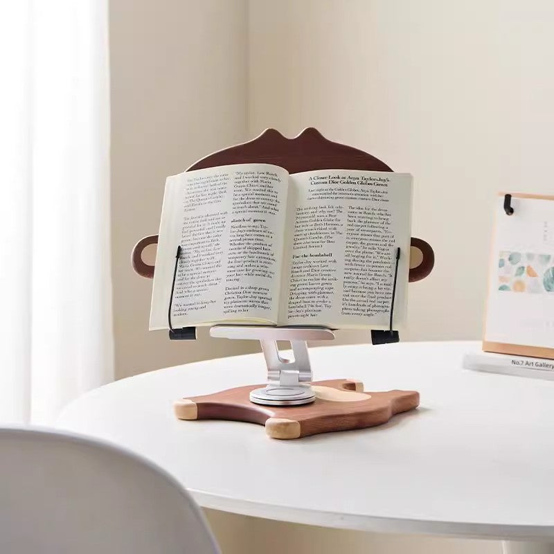 Cute Wooden Monkey Study Reading Stand, Ipad Stand