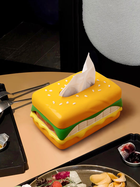 Delicious Hamburger Tissue Box, Alternative Art Decoration