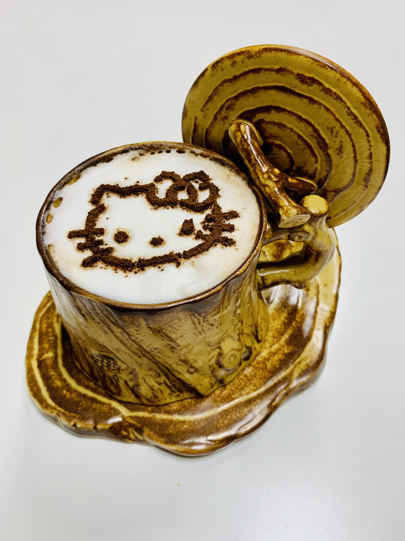 Distressed Tree Stump-Like Ceramic Coffee Cup,Strange Cups