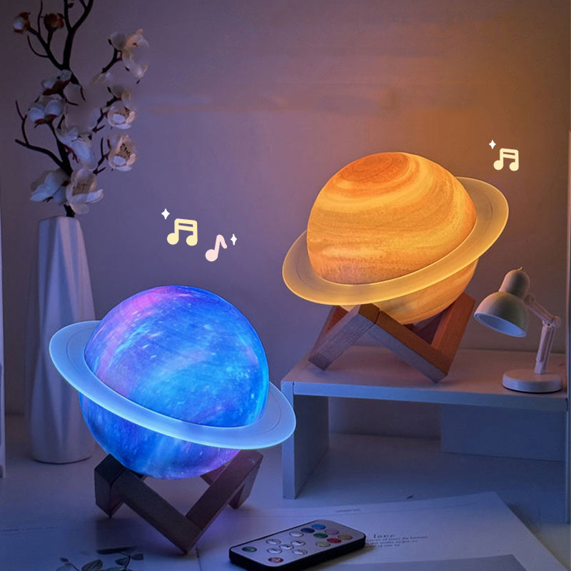 Dream Planet Colorful Night Light with Bluetooth Speaker,Romantic Lights,Creative Gift