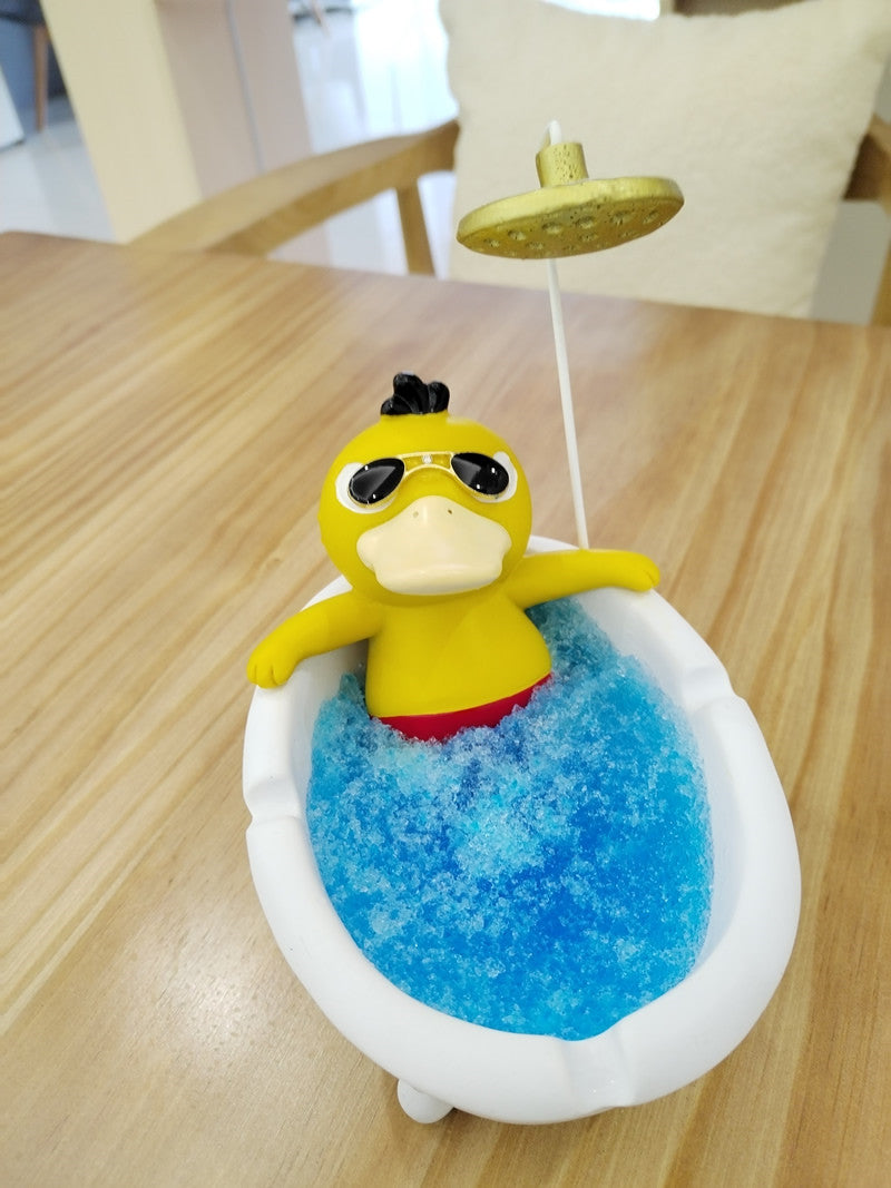 Duck Ashtray Bathing In Bathtub, Quirky Desktop Decoration Gift