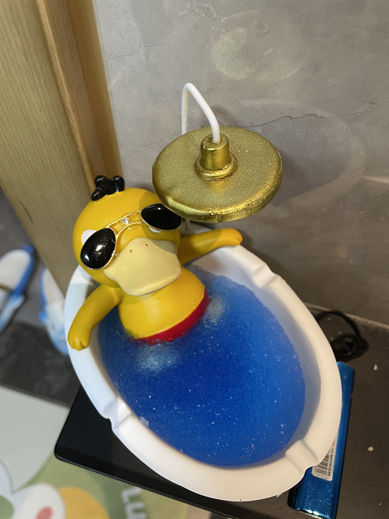 Duck Ashtray Bathing In Bathtub, Quirky Desktop Decoration Gift