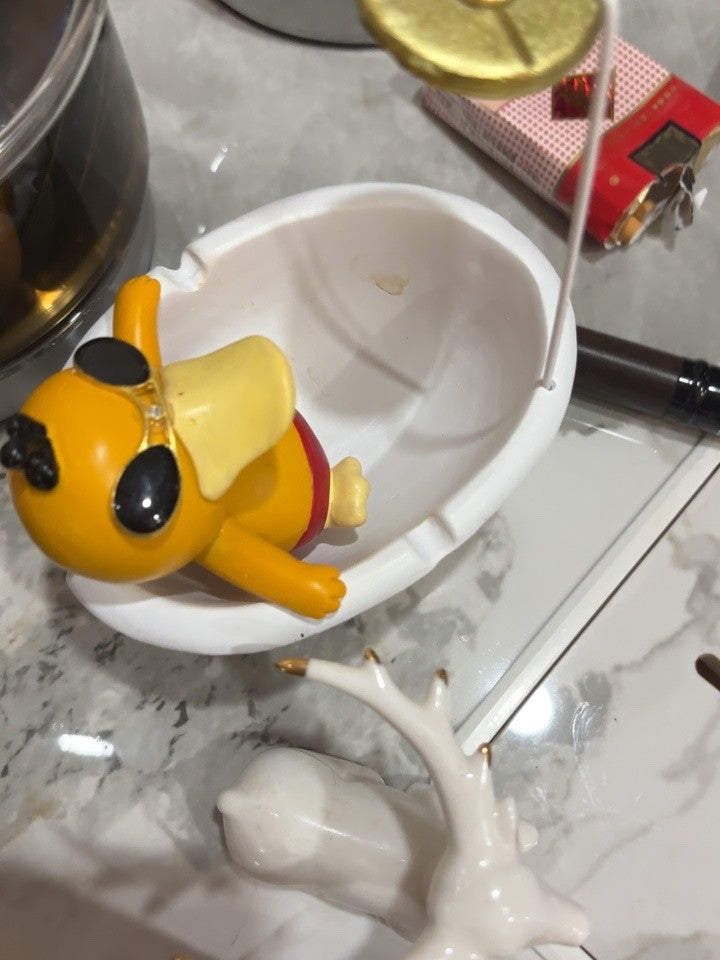 Duck Ashtray Bathing In Bathtub, Quirky Desktop Decoration Gift