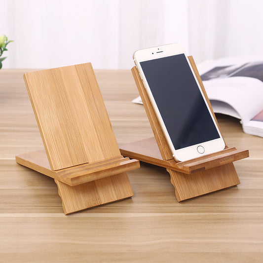 Easy To Carry Bamboo And Wood Splicing Mobile Phone Stand, Ipad Stand