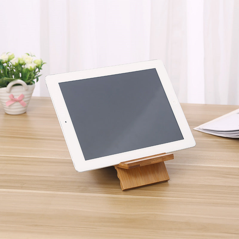 Easy To Carry Bamboo And Wood Splicing Mobile Phone Stand, Ipad Stand