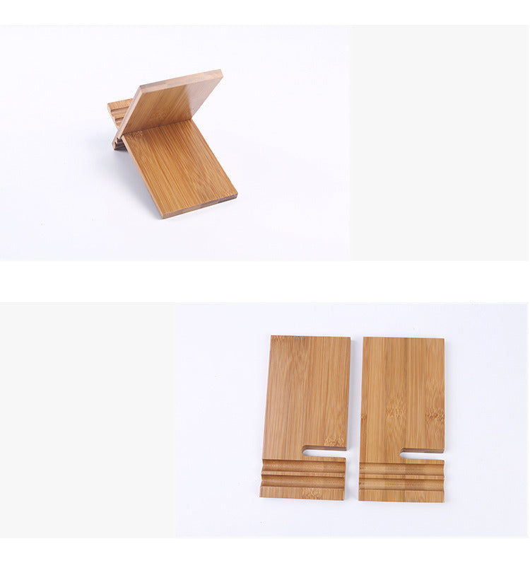 Easy To Carry Bamboo And Wood Splicing Mobile Phone Stand, Ipad Stand