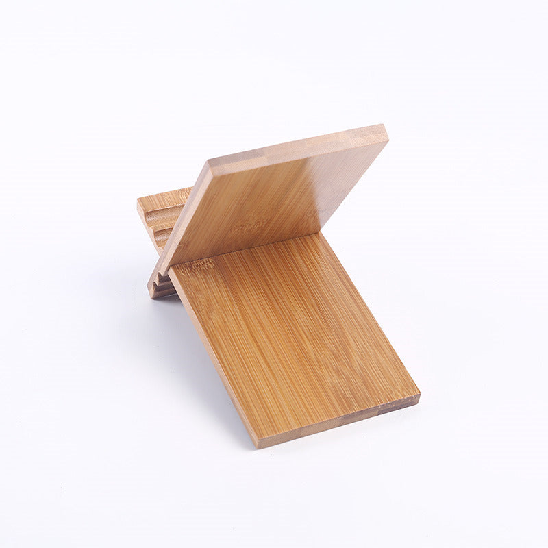 Easy To Carry Bamboo And Wood Splicing Mobile Phone Stand, Ipad Stand