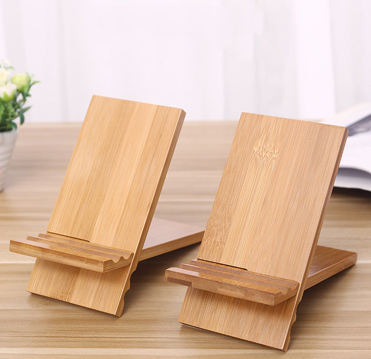 Easy To Carry Bamboo And Wood Splicing Mobile Phone Stand, Ipad Stand