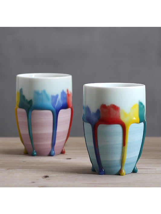 Exquisite Colorful Kiln-Changed Art Mug, Ceramic Coffee Cup