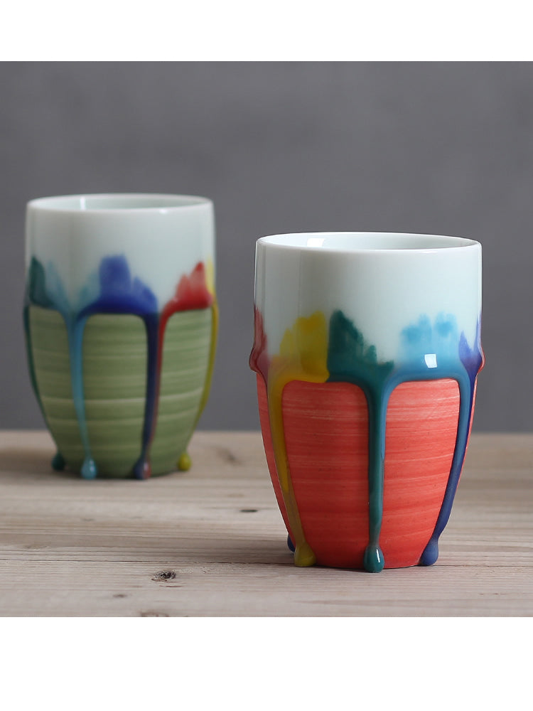 Exquisite Colorful Kiln-Changed Art Mug, Ceramic Coffee Cup