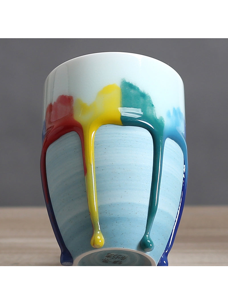 Exquisite Colorful Kiln-Changed Art Mug, Ceramic Coffee Cup