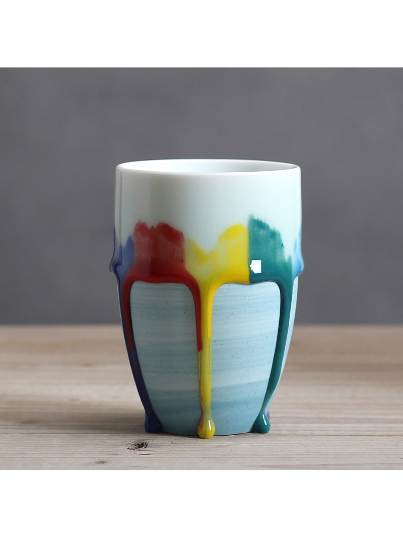 Exquisite Colorful Kiln-Changed Art Mug, Ceramic Coffee Cup