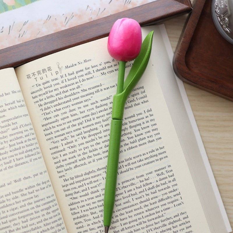 Exquisite Tulip Flower Ballpoint Pen, Office Desktop Decoration Gift