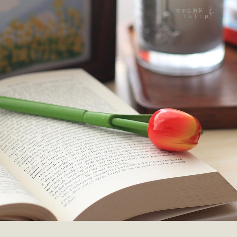 Exquisite Tulip Flower Ballpoint Pen, Office Desktop Decoration Gift