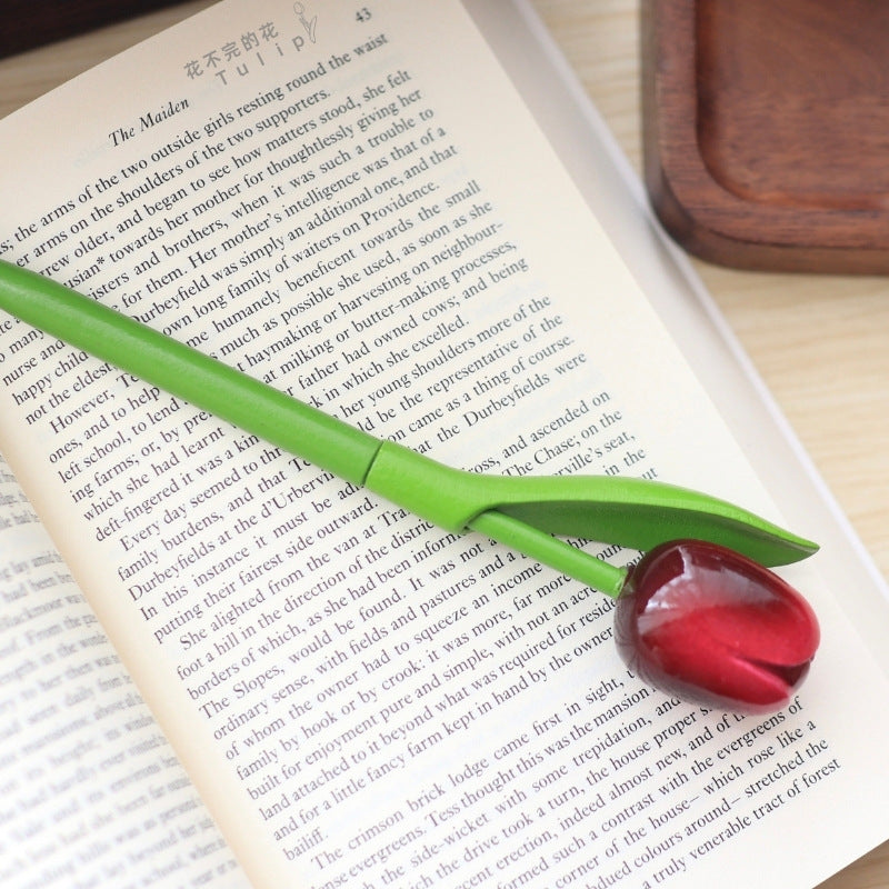 Exquisite Tulip Flower Ballpoint Pen, Office Desktop Decoration Gift