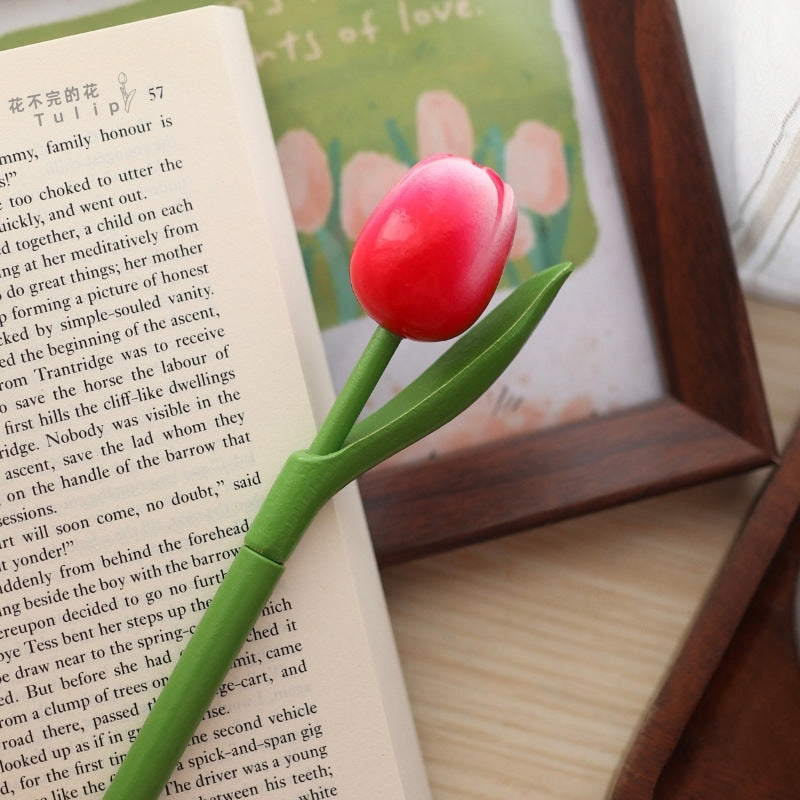 Exquisite Tulip Flower Ballpoint Pen, Office Desktop Decoration Gift