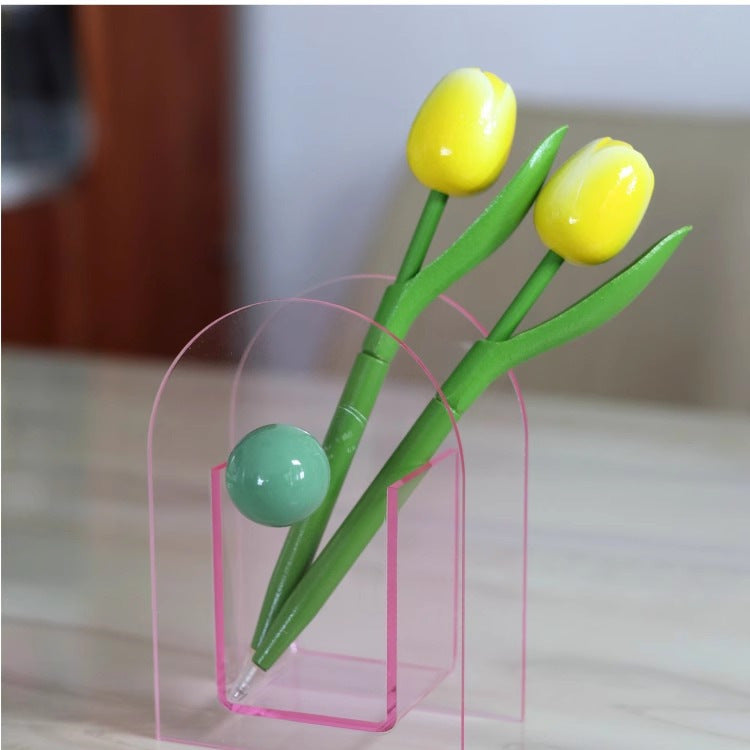 Exquisite Tulip Flower Ballpoint Pen, Office Desktop Decoration Gift