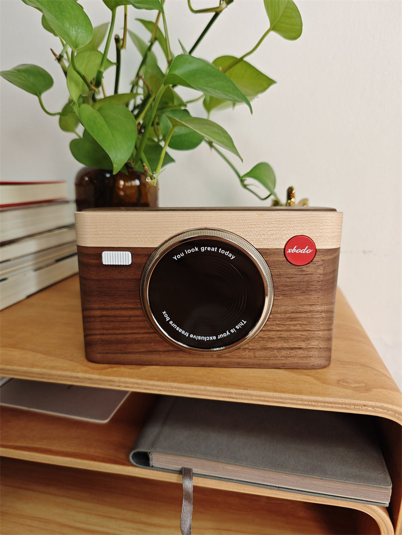 Exquisite Wooden Camera Jewelry Box, Creative Gift For Girls,Unique Stuffs