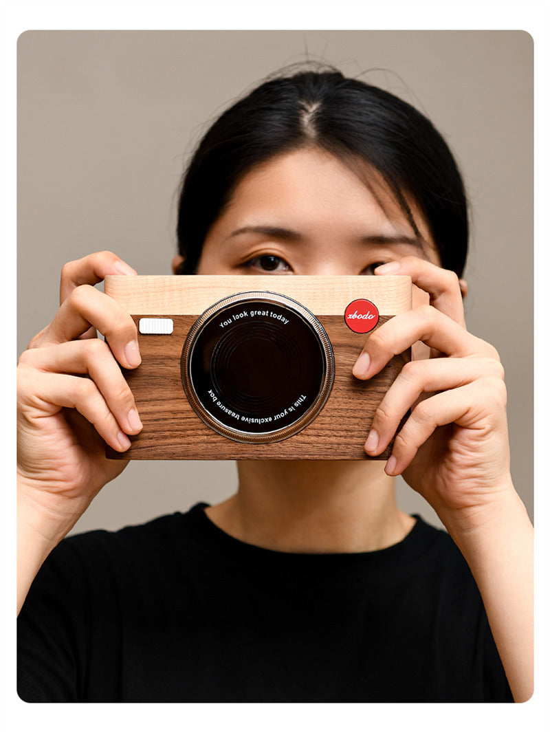 Exquisite Wooden Camera Jewelry Box, Creative Gift For Girls,Unique Stuffs