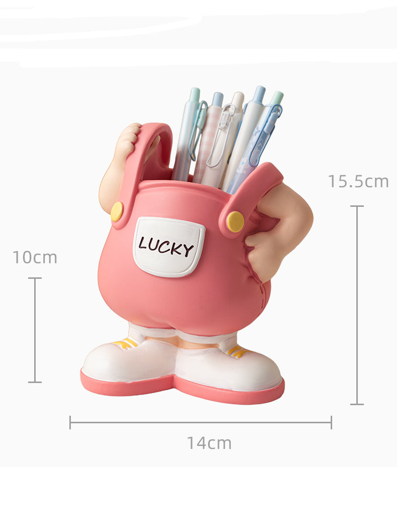 Fun Cartoon Doll Learning Pen Holder, Fun Office Decoration, Gift For Children Girls