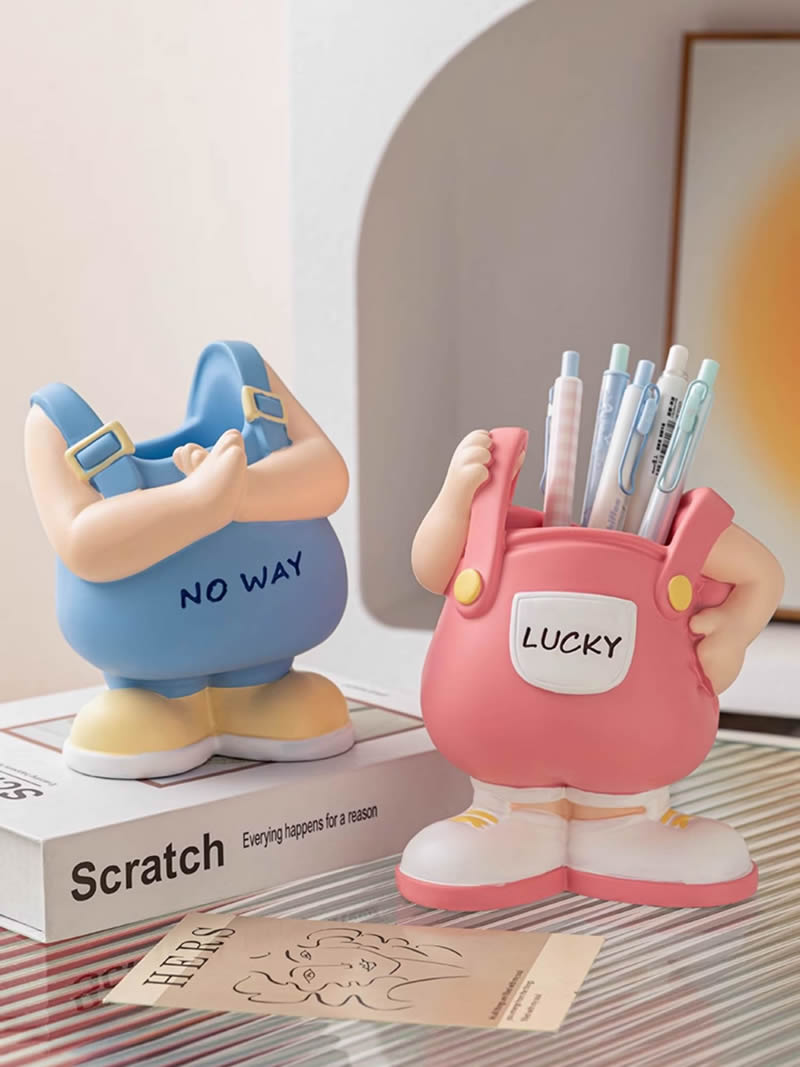 Fun Cartoon Doll Learning Pen Holder, Fun Office Decoration, Gift For Children Girls