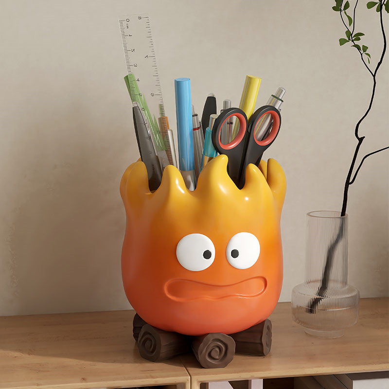 Fun Cartoon Flame Office Organize Pen Holder,Creative Gift