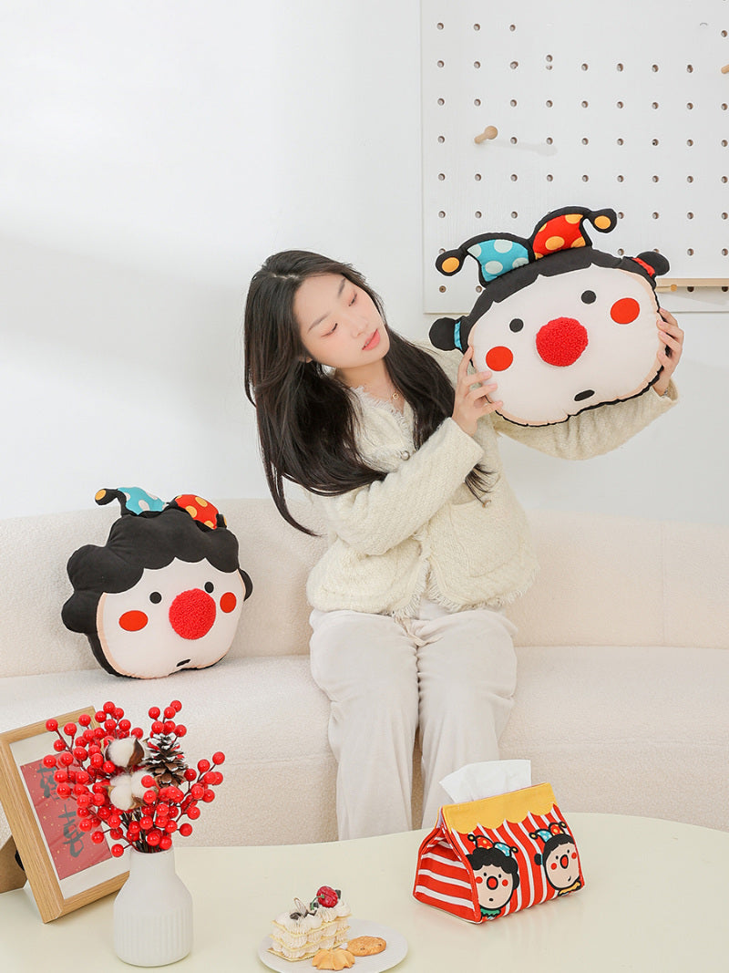 Fun Circus Clown Plush Toy Pillow Cushion,Creative Gift