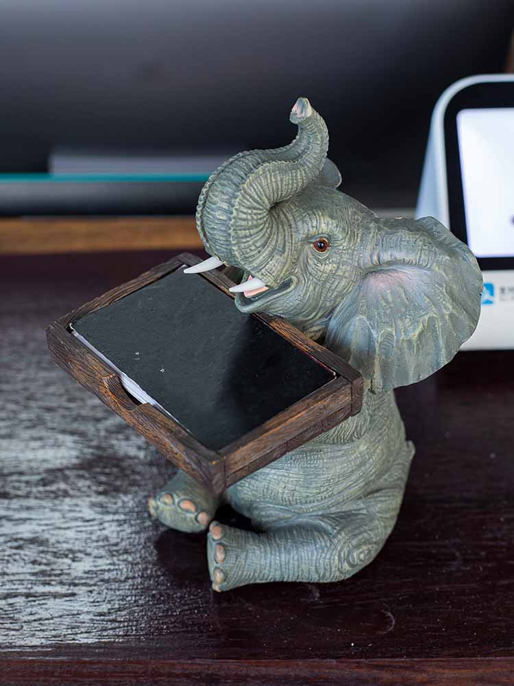 Fun Elephant Business Card Holder, Personalized Office Decoration Ornaments